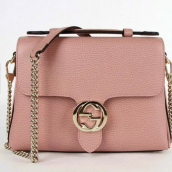 Gucci Handbags - Gucci interlocking GG crossbody pink bag